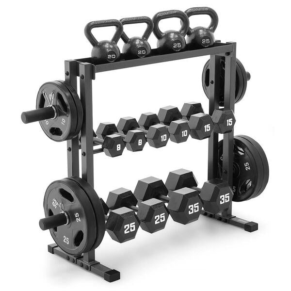 DBR-0117withitems.jpg Marcy Combo Weight Storage Rack