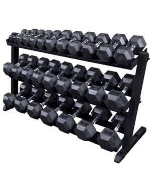 GDR60B_New_dcab83b3-11fd-41f1-8930-8cce8e2d955b.jpg Body Solid Heavy Duty Commercial BLACK 3-Tier Dumbbell Rack